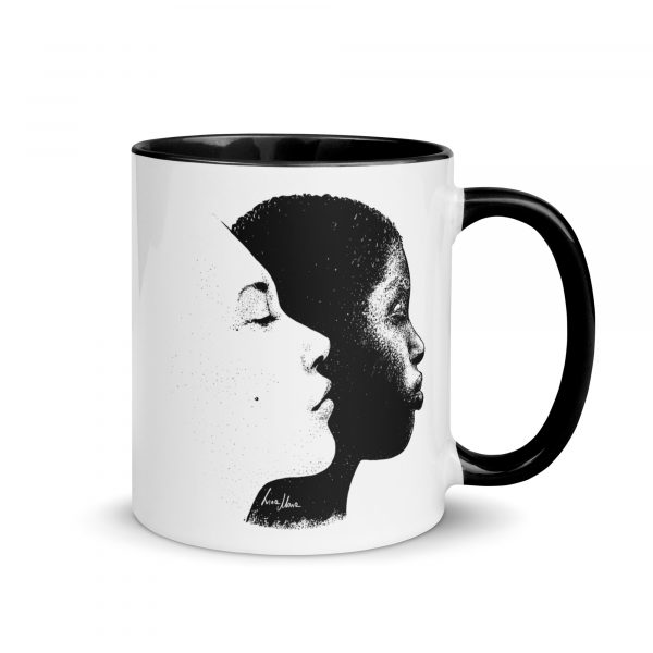 Weiß auf Schwarz - Tasse