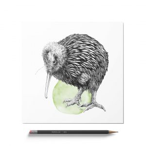 Kunstdruck 21x21 cm Kiwi