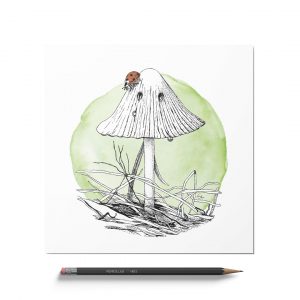 Kunstdruck 21x21 cm Pilz