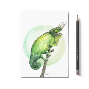 Kunstdruck DIN A5 Chamäleon
