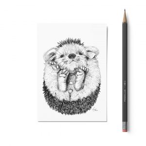 Kunstdruck DIN A6 Igel