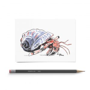 Kunstdruck DIN A6 Krabbe