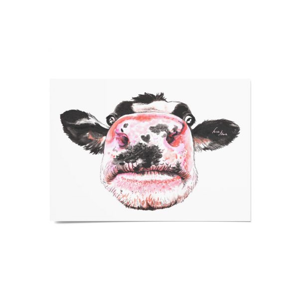 Kunstdruck DIN A6 Kuh
