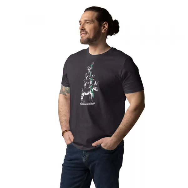 Bremerstadtmusikanten mit Werder-Schal – T-Shirt (Unisex) – Bild 3