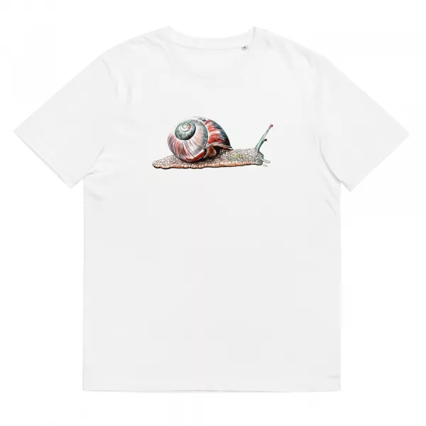 Schnecke Bio T-Shirt (Unisex) weiß