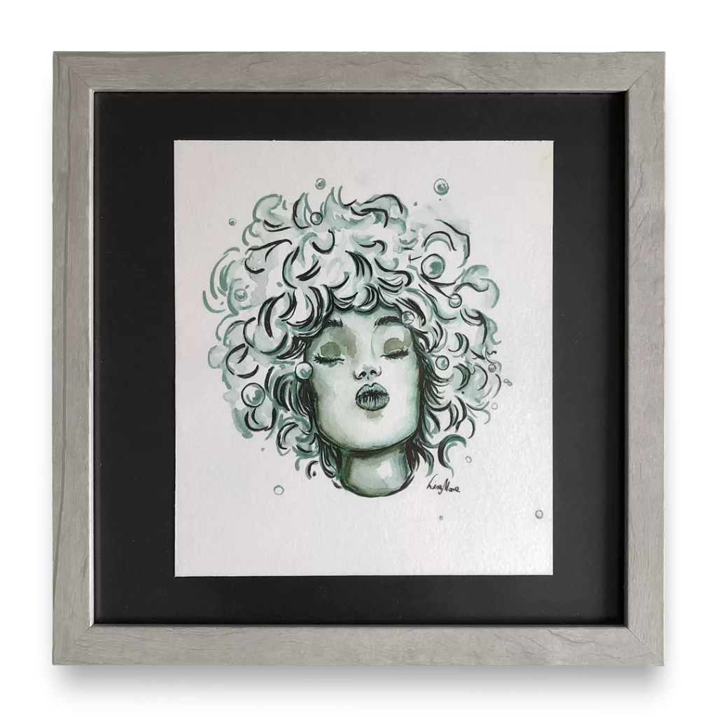 Bubbles Portrait einer Frauenfigur von Lisa Mona