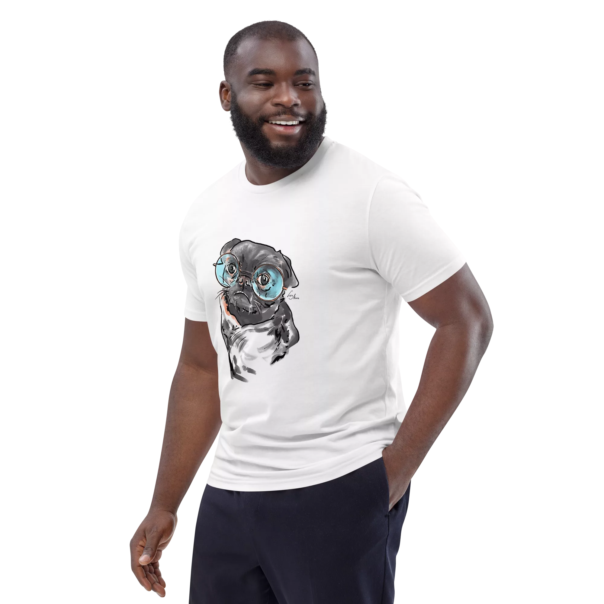 Mops Bio-Baumwoll T-Shirt unisex – Bild 4
